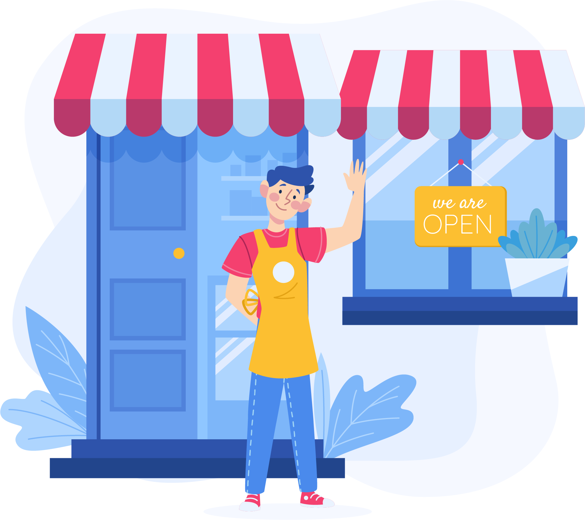 Illustration of a small business owner